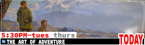The Art of Adventure daily 3:45 pm 7:15 pm