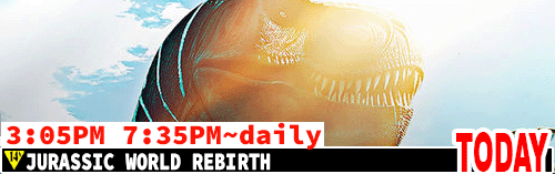 Jurassic World Rebirth daily 3:05 pm 7:35 pm