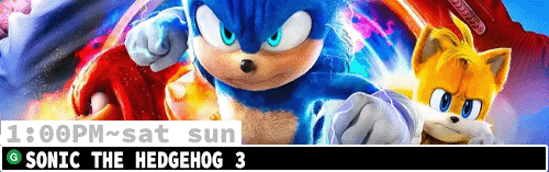 Sonic the Hedgehog 3 Fri Sat Sun 1:00 pm