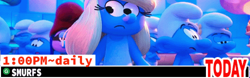 Smurfs daily 1:00 pm